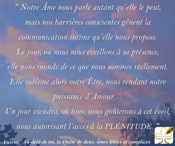 Notre Âme nous parle ... 